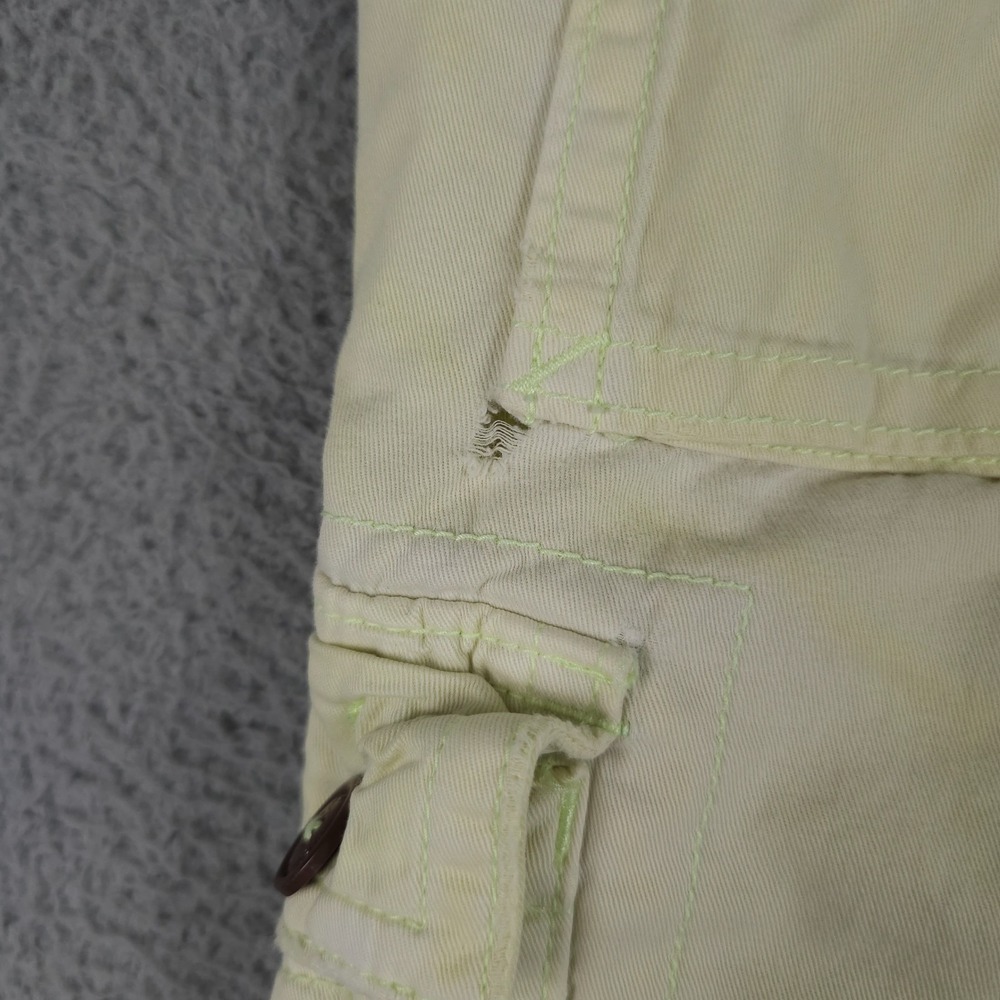 American Eagle Shorts Men 34 Yellow Tie Dye Cargo Distressed Grunge Baggy Skater - Picture 13 of 16